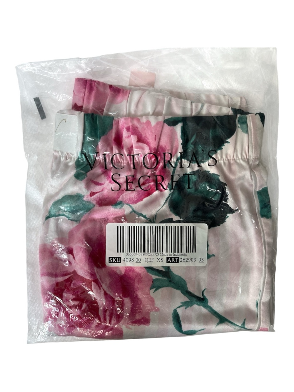 Victoria's Secret Pink and Green Floral Satin Shorts | XS | NIP